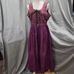 The Pyramid Collection Purple Lace-Up Midi Dress